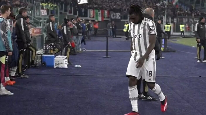 Juventus’ta Moise Kean oyuna girdikten 41 saniye sonra kırmızı kart gördü